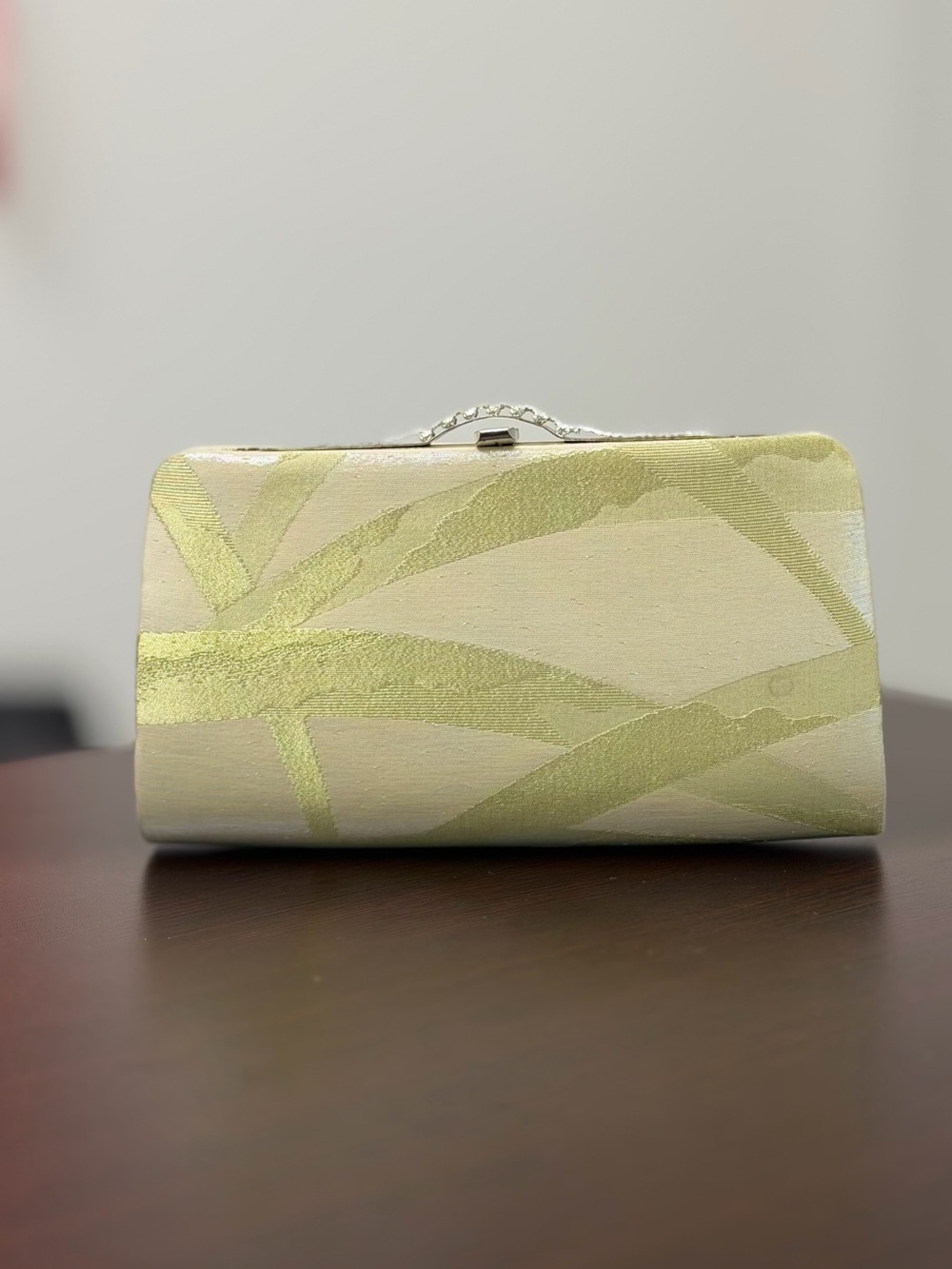 Vintage Silk Clutch with Chain made in Japan